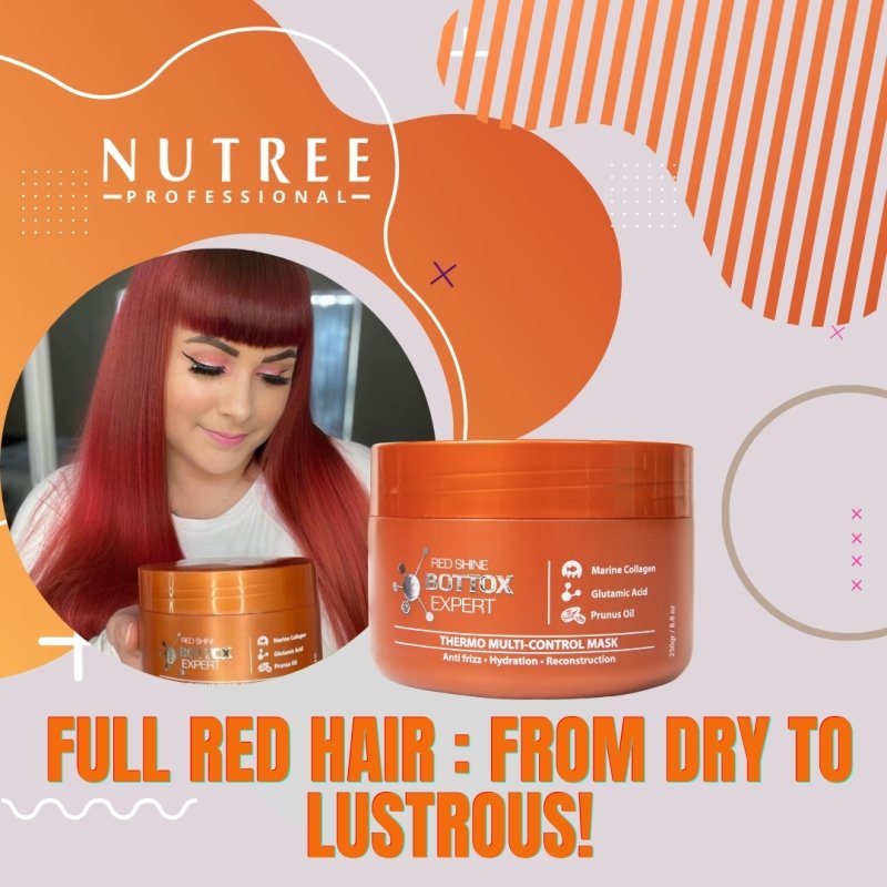 Full red hair transformation: from dry to lustrous!  - Nutree Cosmetics