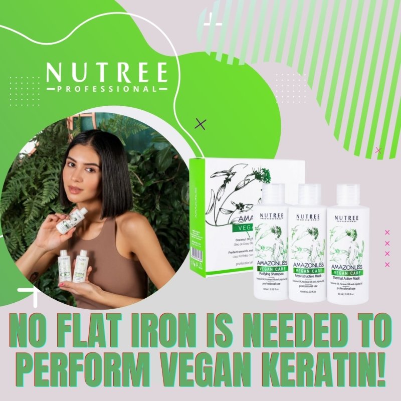 No flat iron is needed to perform Vegan Keratin treatment! - Nutree Cosmetics