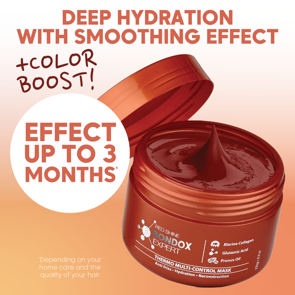 Red Shine Bondox Expert Mask for Red and Ginger Hair 8.8 oz - Nutree Cosmetics 