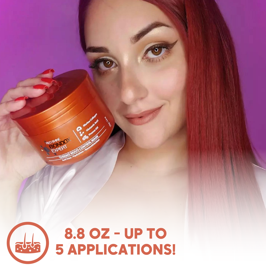 Red Shine Bondox Expert Mask for Red and Ginger Hair 8.8 oz - Nutree Cosmetics 