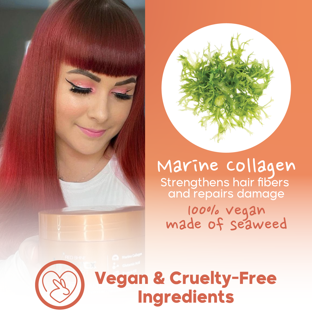 Red Shine Bondox Expert Mask for Red and Ginger Hair 8.8 oz - Nutree Cosmetics 