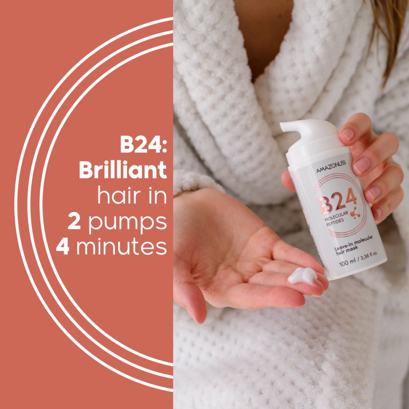 B24 Molecular Peptides – Leave-in molecular hair mask 3.38 fl oz. - Nutree Cosmetics