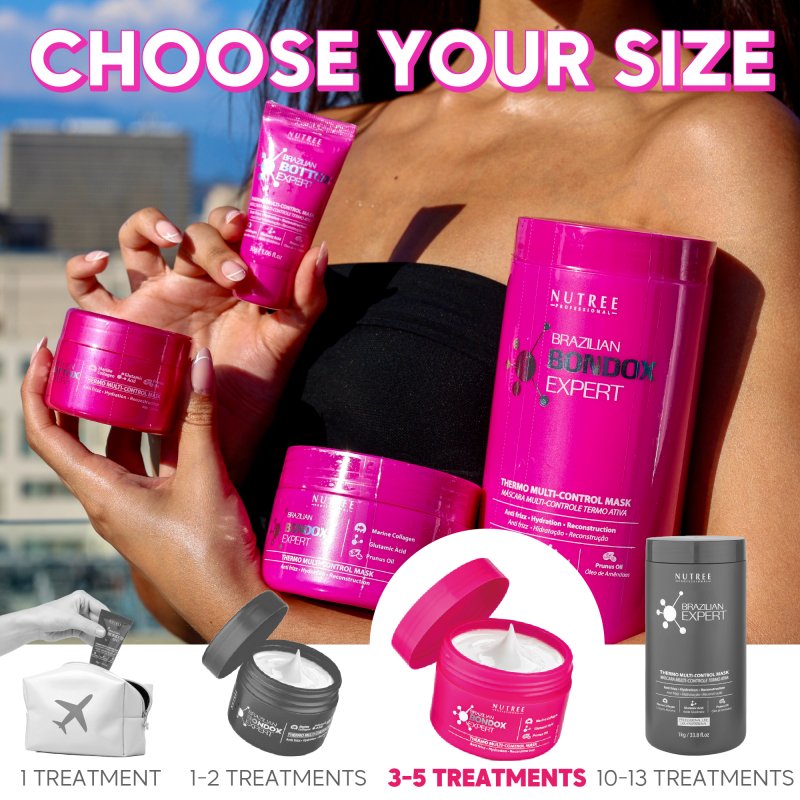 Gift Set of Amazonliss Home Care, Hair Bondox Expert Thermal Mask - Nutree Cosmetics