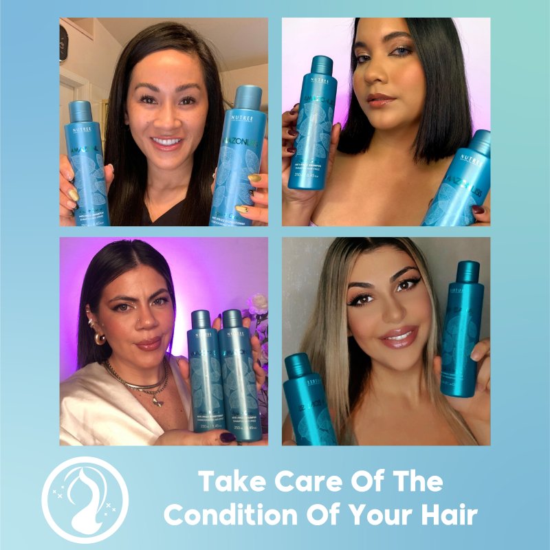 Amazonliss Anti Frizz Shampoo and Conditioner Set 8.45 fl.oz - Nutree Cosmetics