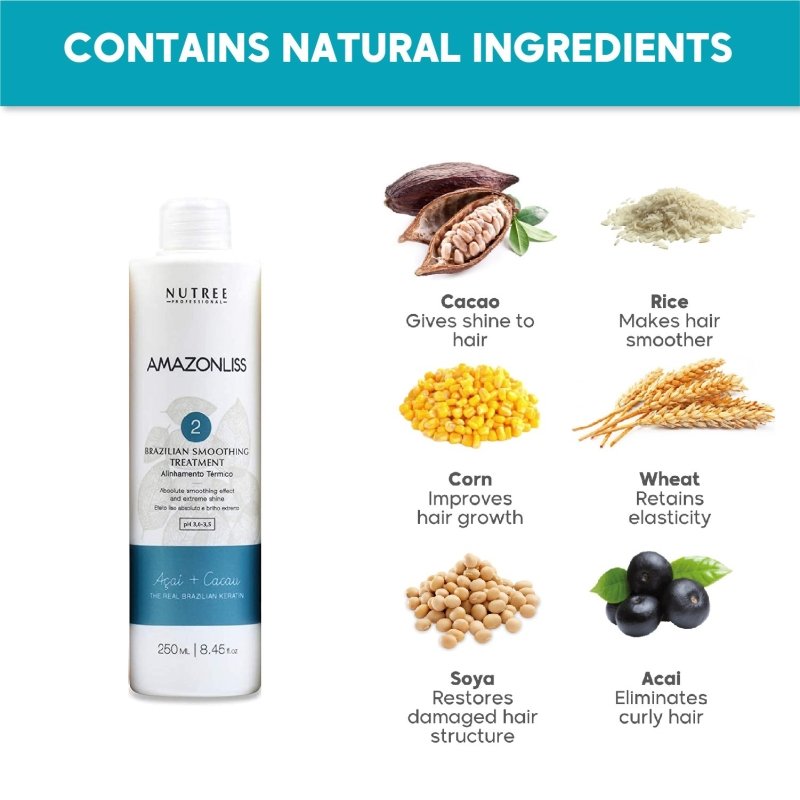 Amazonliss Brazilian Keratin Treatment Step 2 only 8.45 fl.oz - Nutree Cosmetics