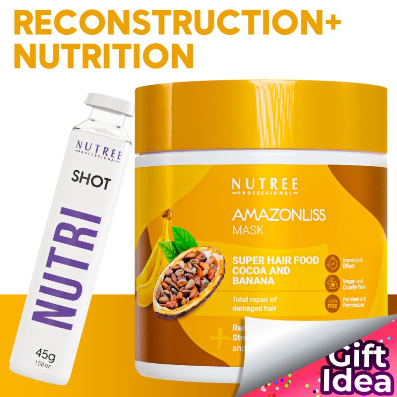 Banana Super Hair Food Mask + Nutri Shot - Nutree Cosmetics