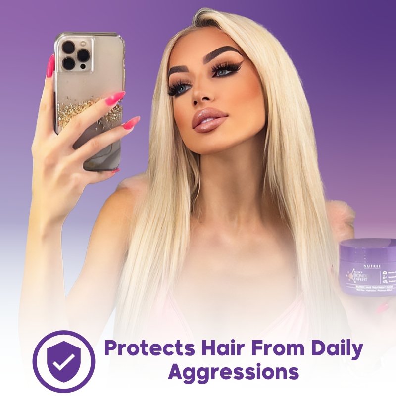 Blonde Ехреrt ﻿Hаir﻿ Маsk Purple Toning Mask 33.8 fl.o / 1 kg - Nutree Cosmetics