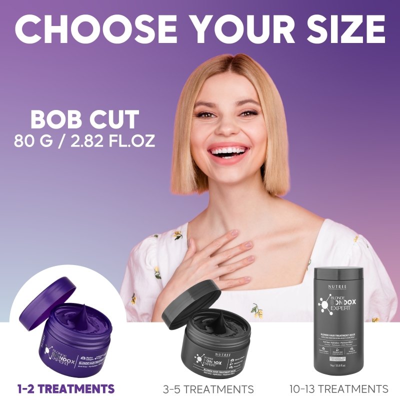 Blonde Expert ﻿Hair﻿ Mask for Blonde Hair 2.82 oz / 80 grams - Nutree Cosmetics