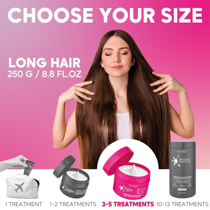 Brazilian Ехреrt ﻿Hаir﻿ Маsk 8.8 oz / 250 grams for all hair colors - Nutree Cosmetics